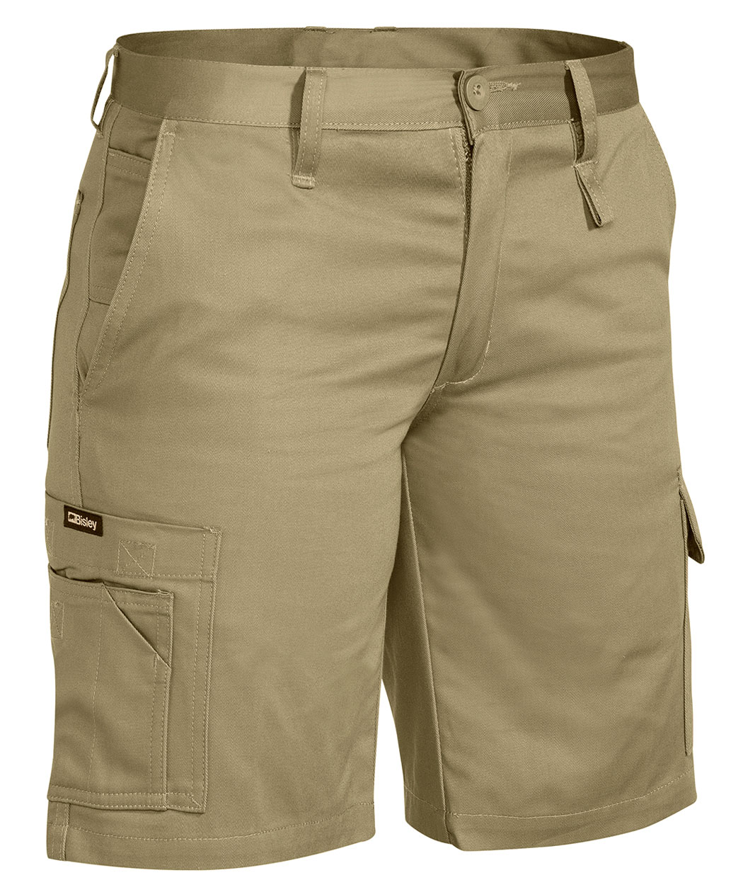 Womens flat front light weight drill utility bisley short Scotty Cam